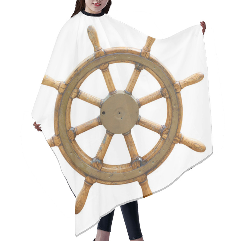 Personality  Old Boat Steering Wheel Hair Cutting Cape