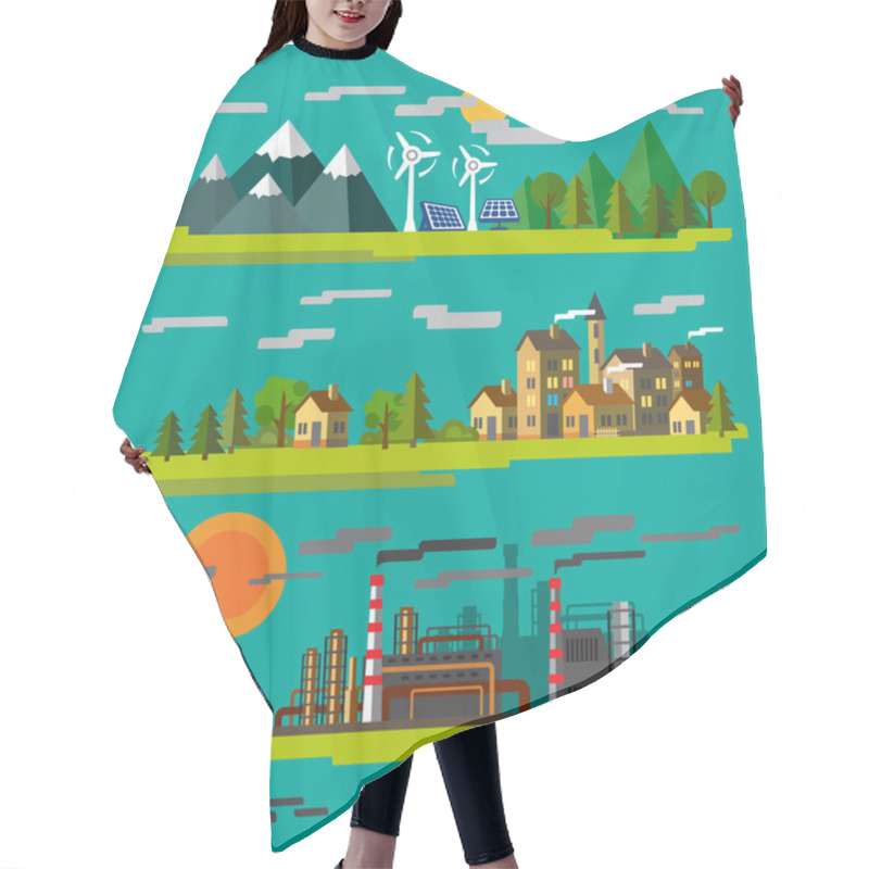 Personality  Farm And Factory Hair Cutting Cape