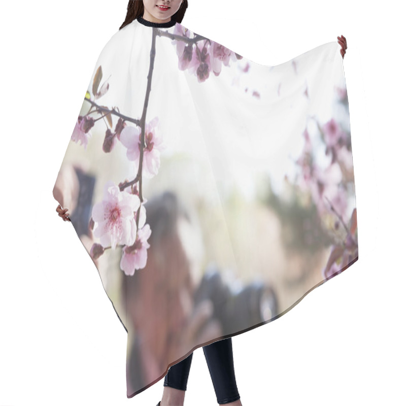 Personality  Cherry Blossoms On A Branch Hair Cutting Cape