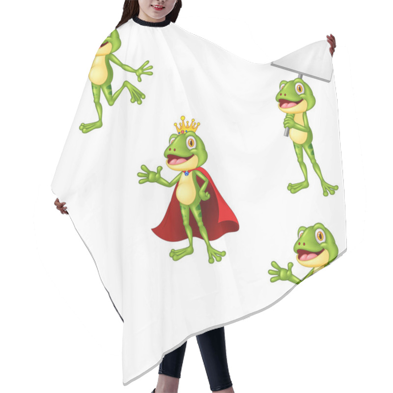 Personality  Cartoon Frog Collection Set Hair Cutting Cape