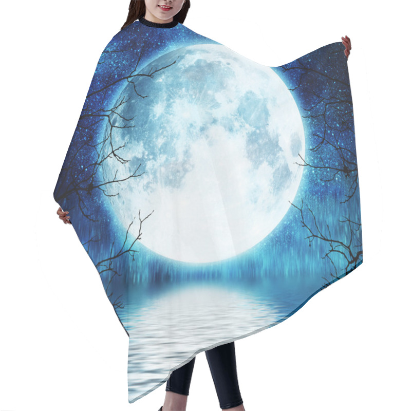 Personality  Tree Branches Against Full Moon Hair Cutting Cape