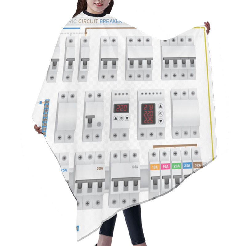 Personality  Electric Circuit Breaker Set Hair Cutting Cape