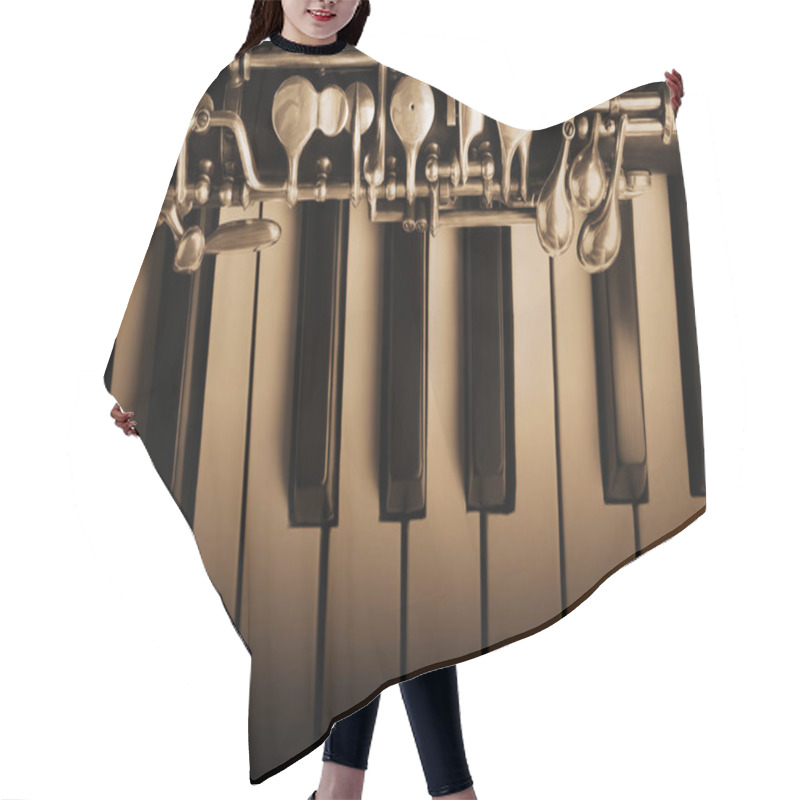 Personality  Oboe And Piano Musical Instruments Hair Cutting Cape