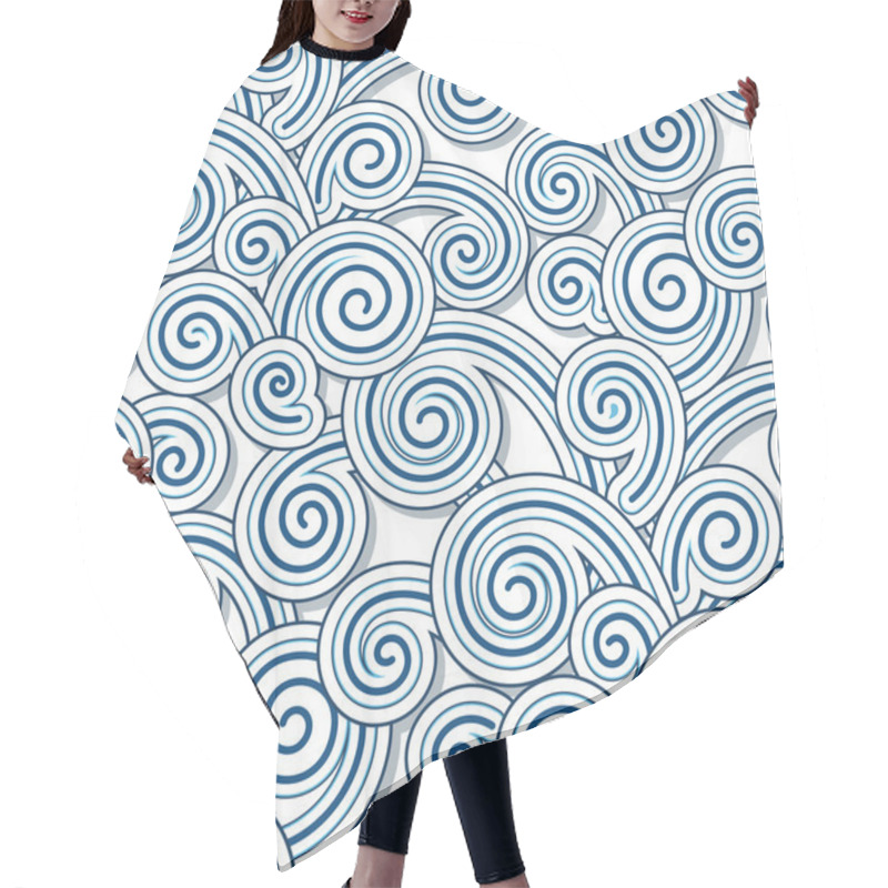 Personality  Swirly Waves Hair Cutting Cape