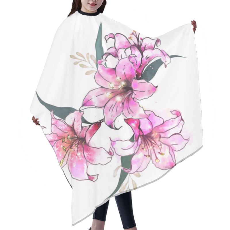 Personality  Background With Abstract Flower Hair Cutting Cape