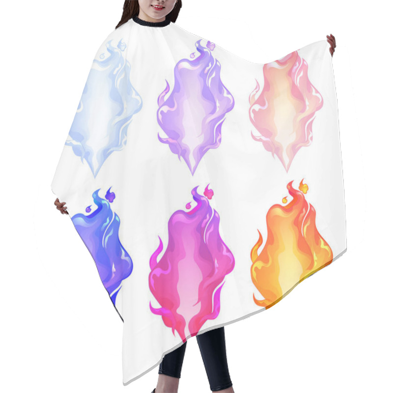 Personality  Abstract Graphic Fire Hair Cutting Cape