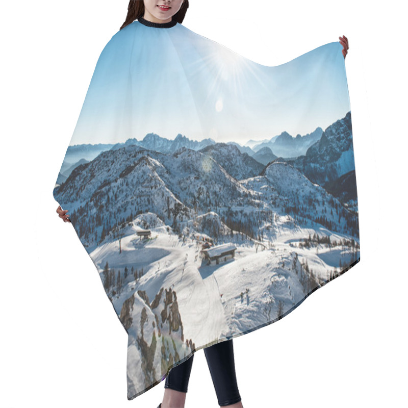 Personality  Alps In Winter Hair Cutting Cape