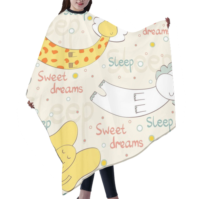 Personality  Sleeping Animal Hair Cutting Cape