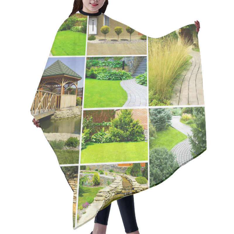 Personality  Garden Collage Hair Cutting Cape