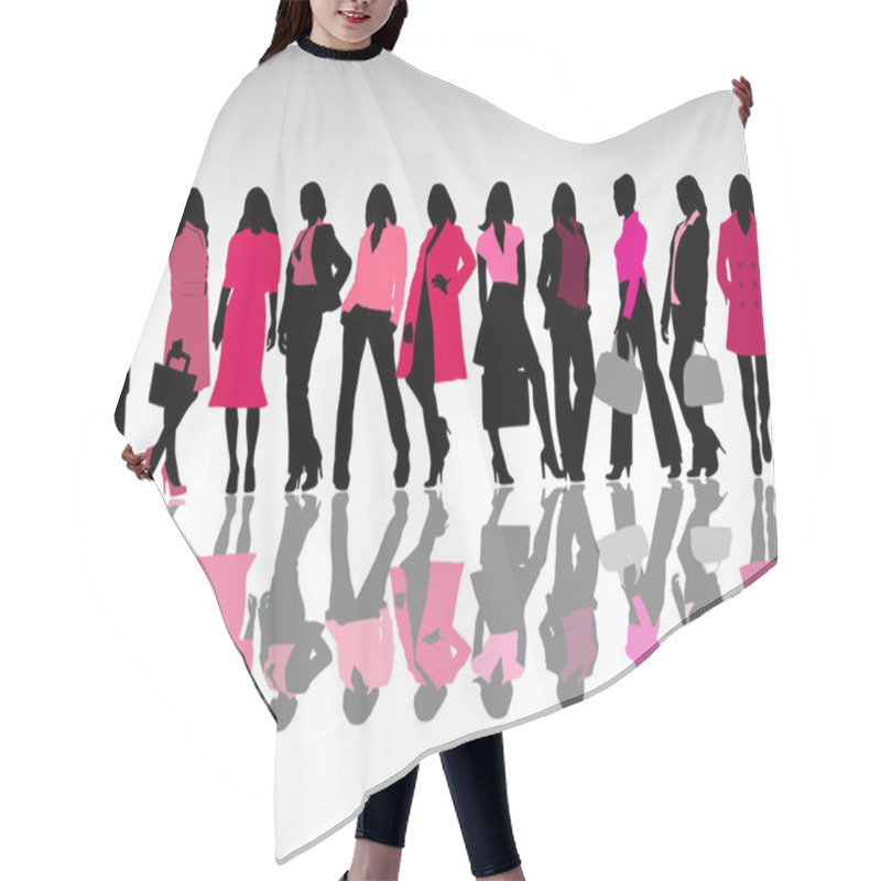 Personality  Fashion Silhouettes Hair Cutting Cape