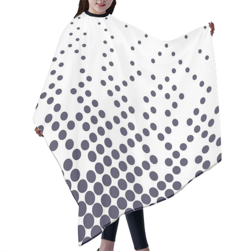 Personality  Geometric Circles Gradient Halftone Seamless Purple Pattern Hair Cutting Cape