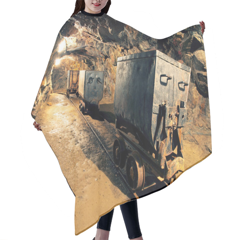 Personality  Underground Mine Tunnel, Mining Industry Hair Cutting Cape