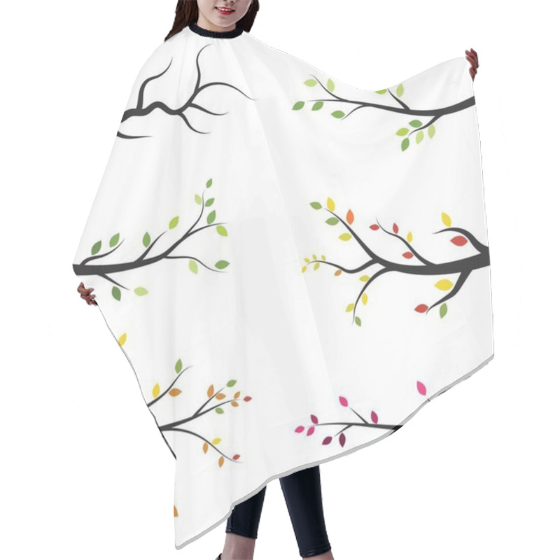 Personality  Tree Branch Vector Ilustration Design Template Hair Cutting Cape