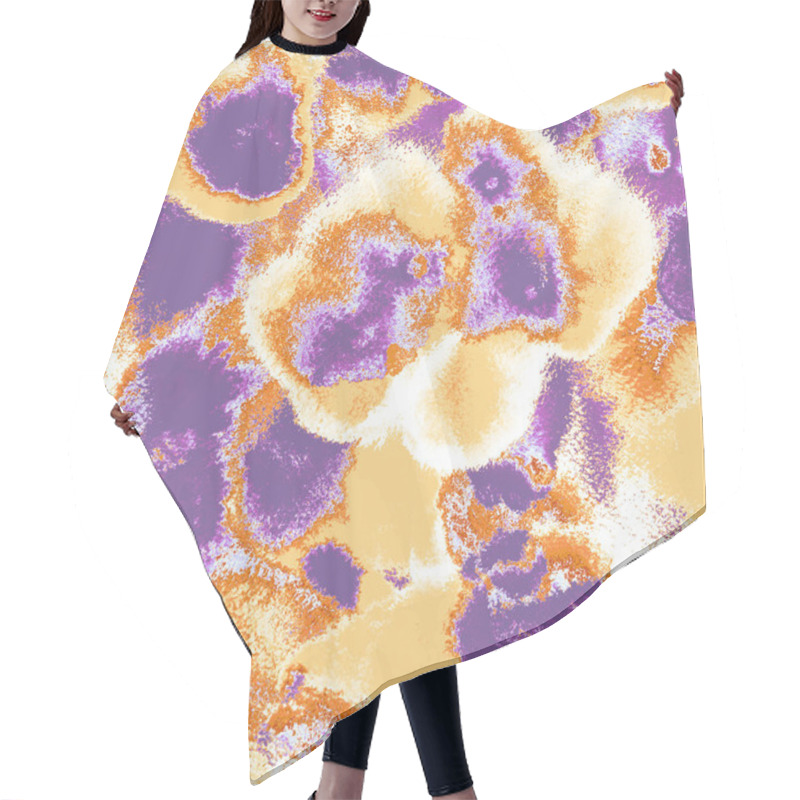 Personality  Psychedelic Hand Painted. Fantastic Fabric.  Hair Cutting Cape