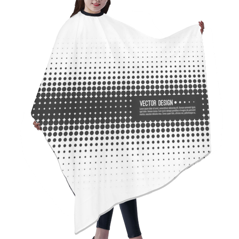 Personality  Halftone Pattern Vector Hair Cutting Cape