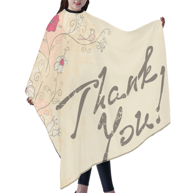 Personality  Thank You Card Hair Cutting Cape