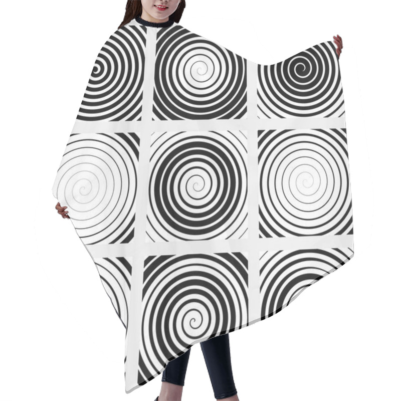 Personality  Radial Patterns Set Hair Cutting Cape