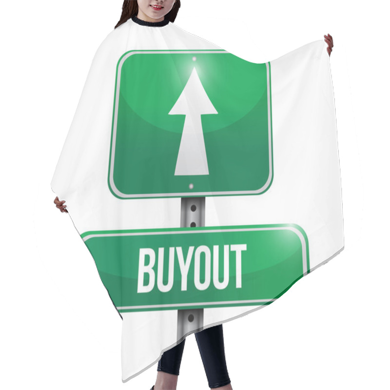 Personality  Buyout Road Sign Illustration Design Hair Cutting Cape