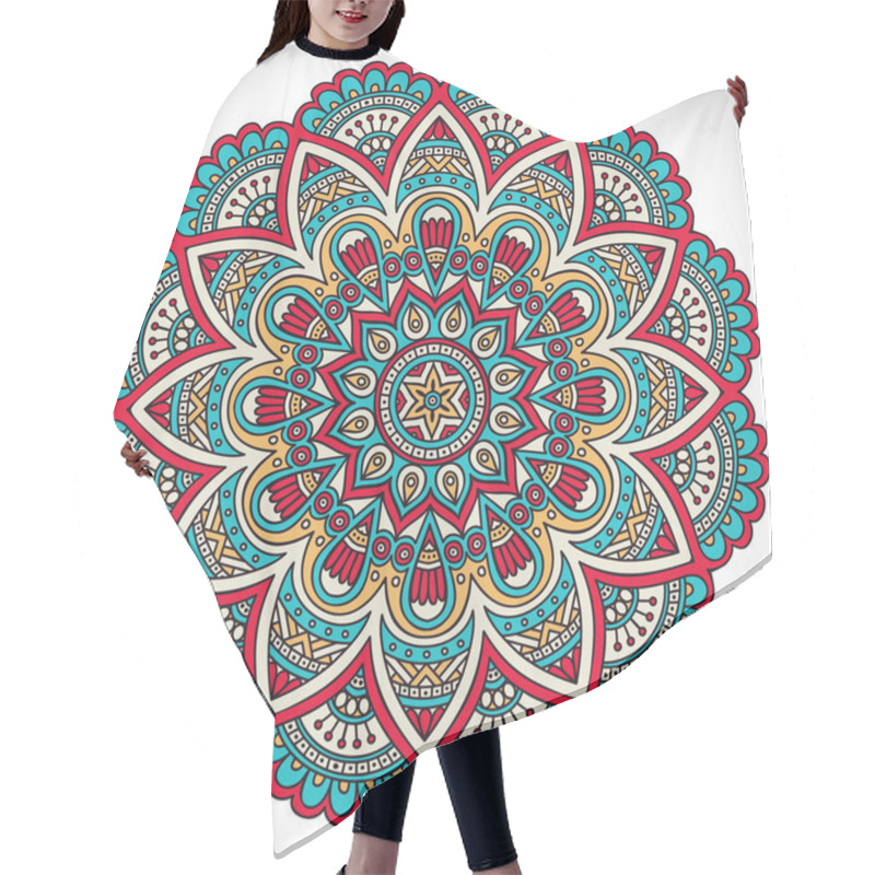 Personality  Mandala Round Ornament Hair Cutting Cape