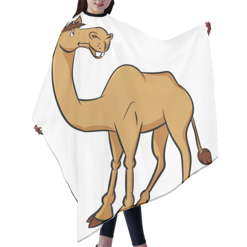 Personality  Cartoon Camel - Vector Clipart Illustration Hair Cutting Cape