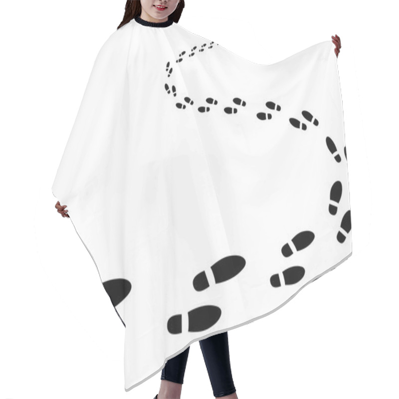 Personality  Receding Footprints Hair Cutting Cape