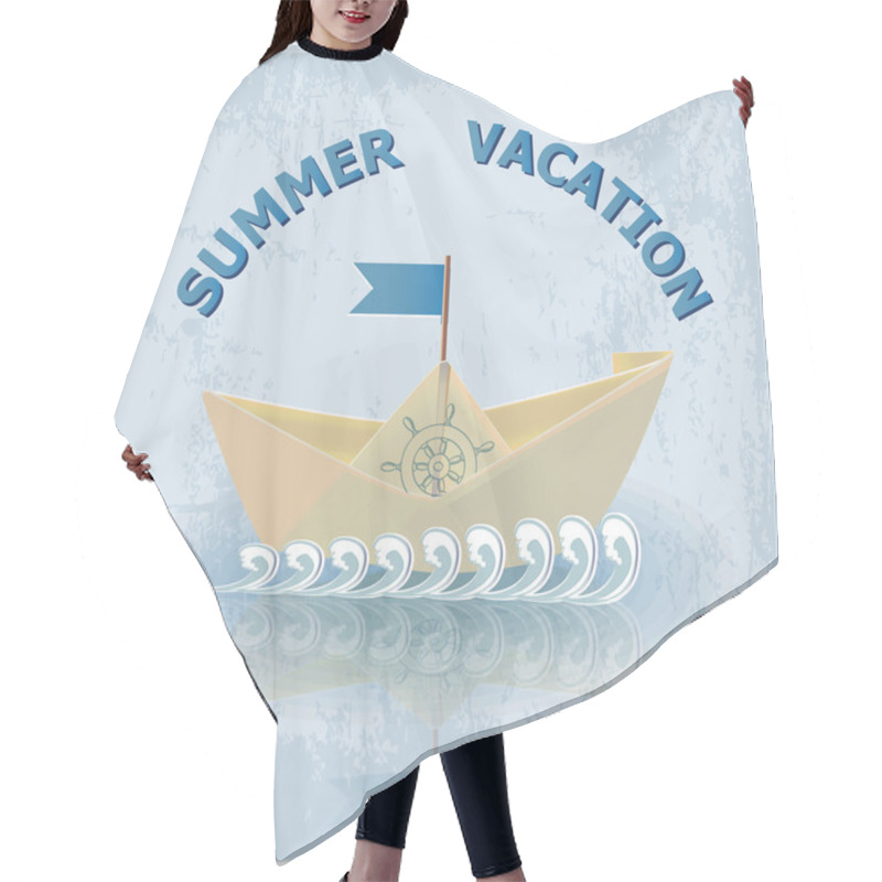 Personality  Summer Vacation Illustration Vector Illustration   Hair Cutting Cape