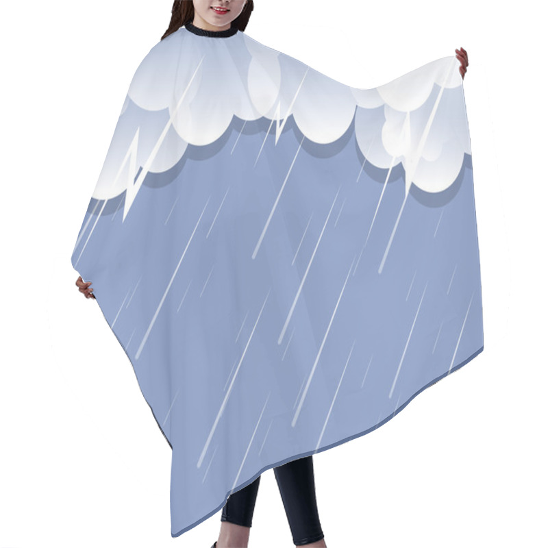 Personality  Rain Cloud Background Vector Hair Cutting Cape