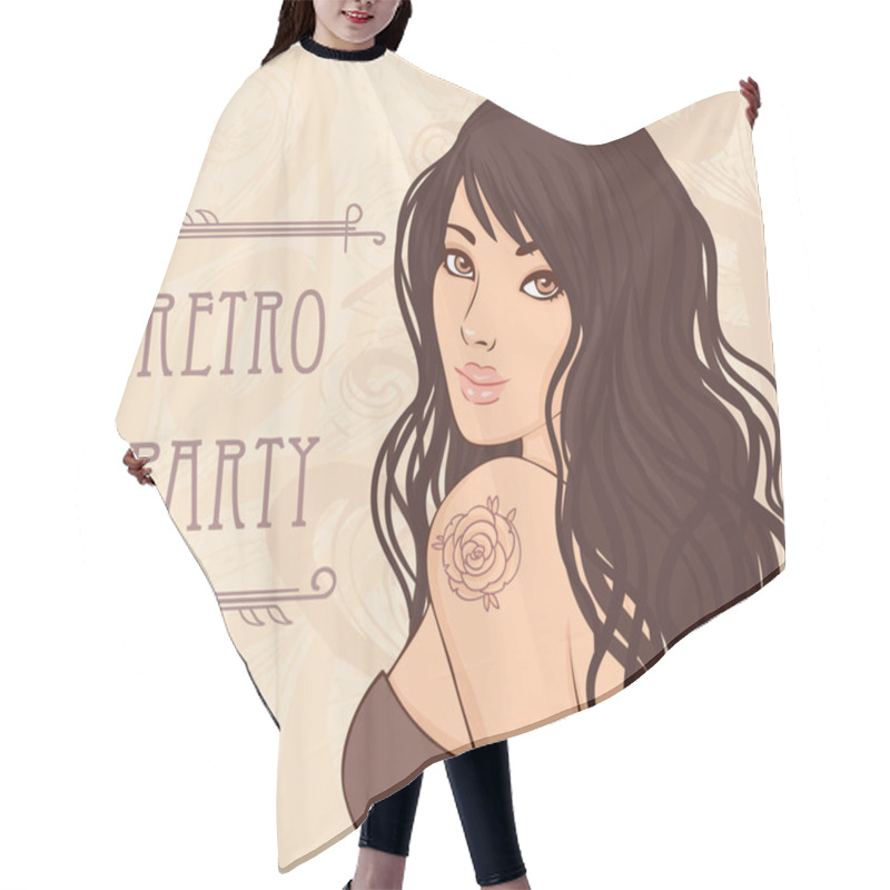 Personality  Retro Party Invitation Design Hair Cutting Cape