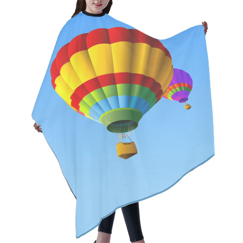 Personality  Hot Air Balloons Background Hair Cutting Cape