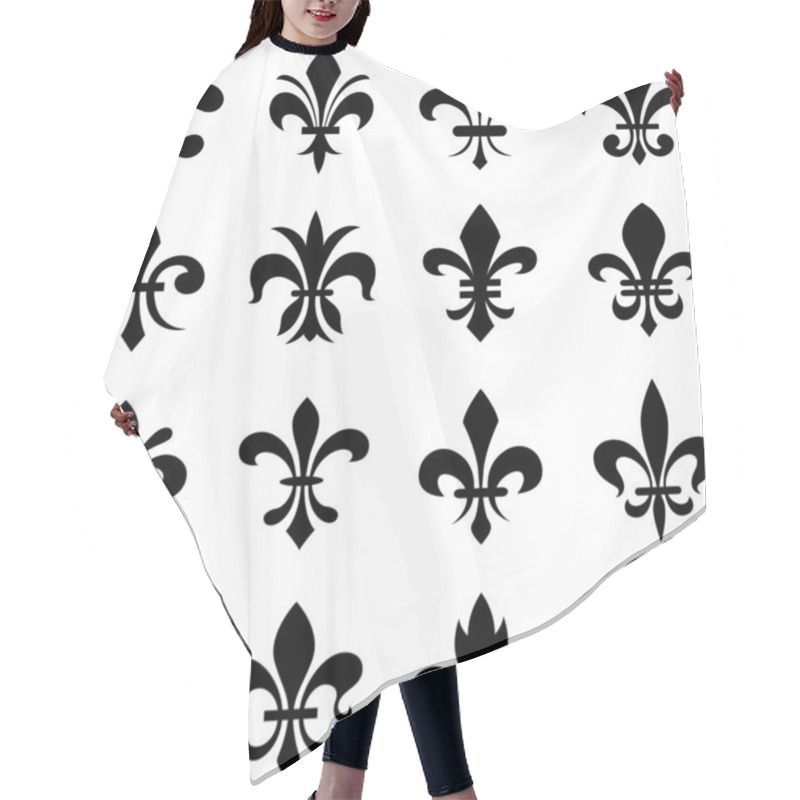 Personality  Classic Fleur De Lys Symbol Set Hair Cutting Cape