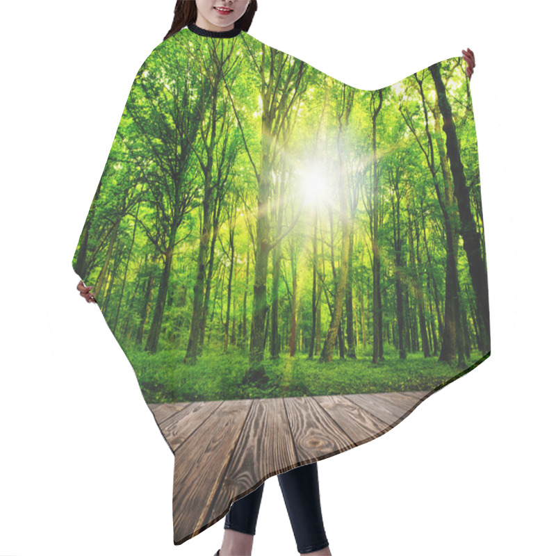 Personality  Wood Textured Hair Cutting Cape