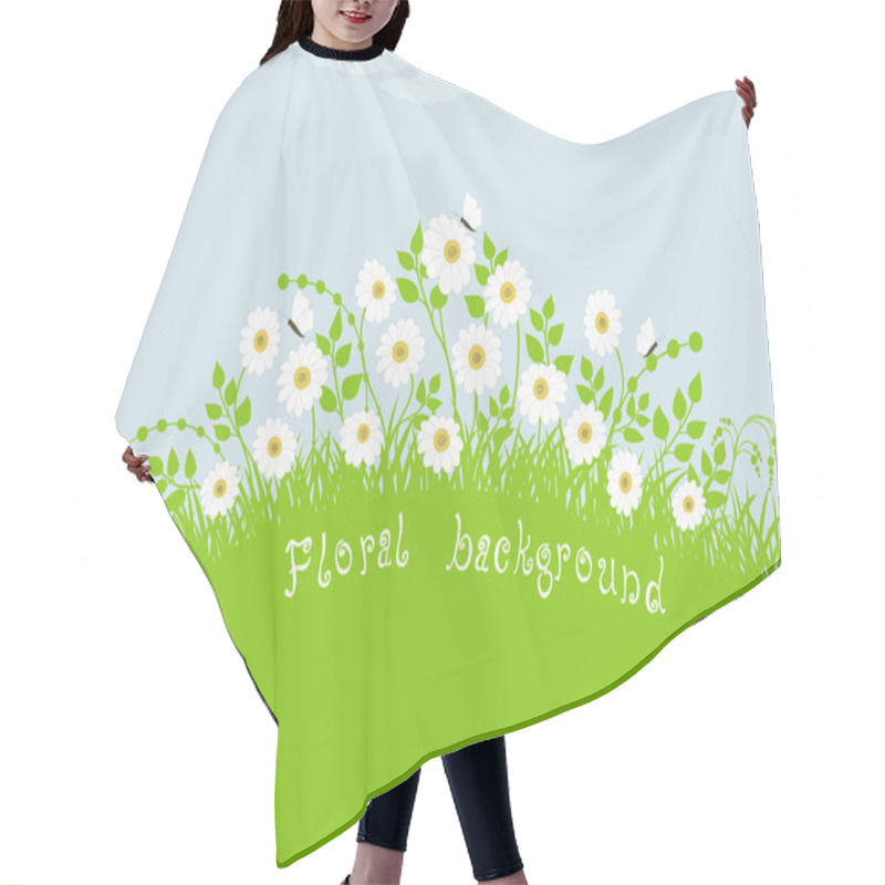 Personality  Floral Background Hair Cutting Cape