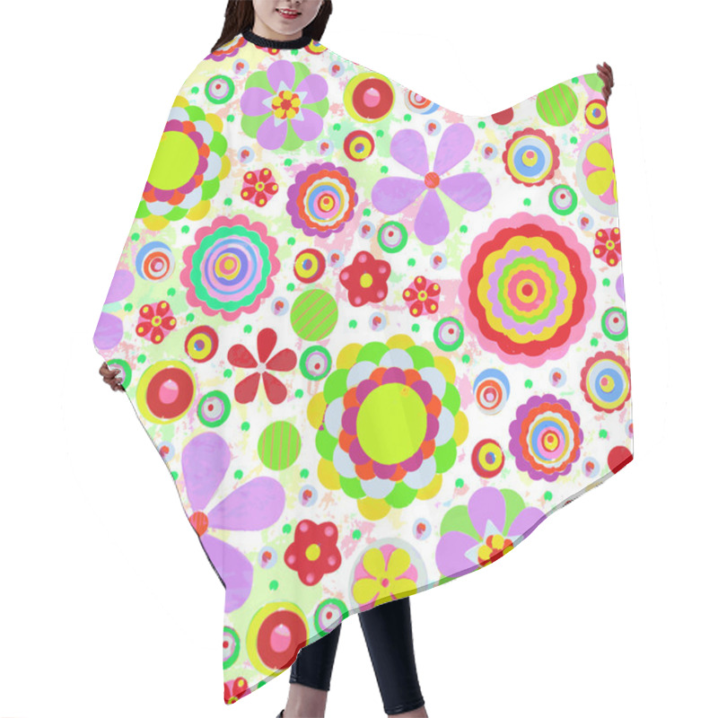 Personality  Abstract Fantasy Floral Background Hair Cutting Cape