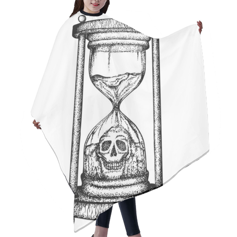 Personality  Hourglass Hand Drawn Illustration Hair Cutting Cape