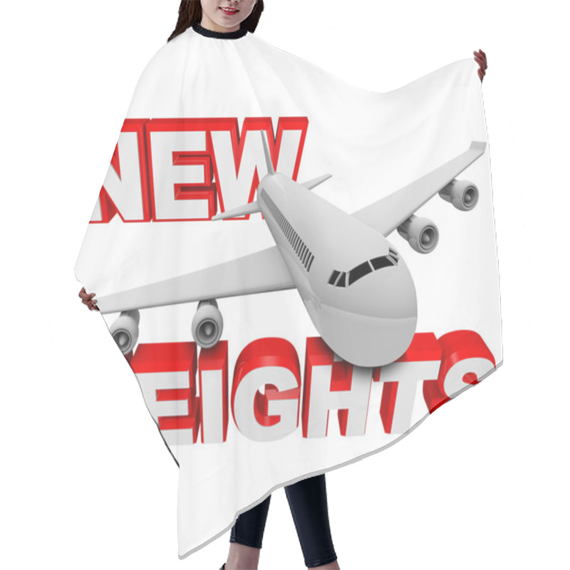 Personality  New Heights - Airplane Cimbs Higher To Reach Goal Hair Cutting Cape