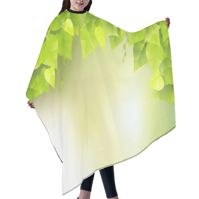 Personality  Branch And Leaves On Nature Background Hair Cutting Cape