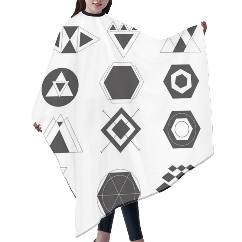 Personality  Geometric Hipster Shapes Hair Cutting Cape