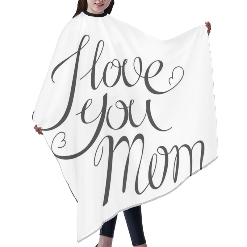 Personality  Vector Hand Drawn Lettering Hair Cutting Cape