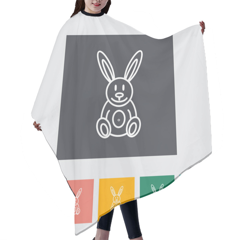 Personality  Rabbit Toy Hair Cutting Cape