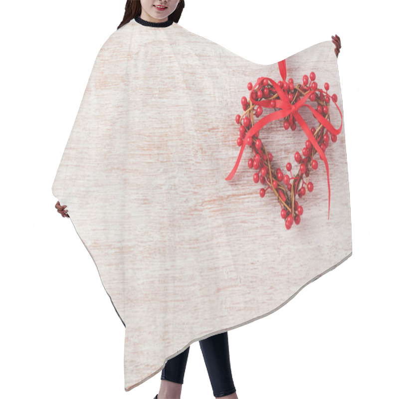 Personality   Background With Rustic Heart  Decoration Hair Cutting Cape