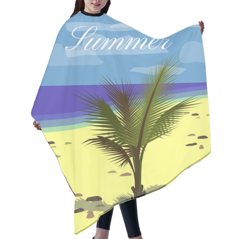 Personality  Summer Holiday Vector Background Hair Cutting Cape