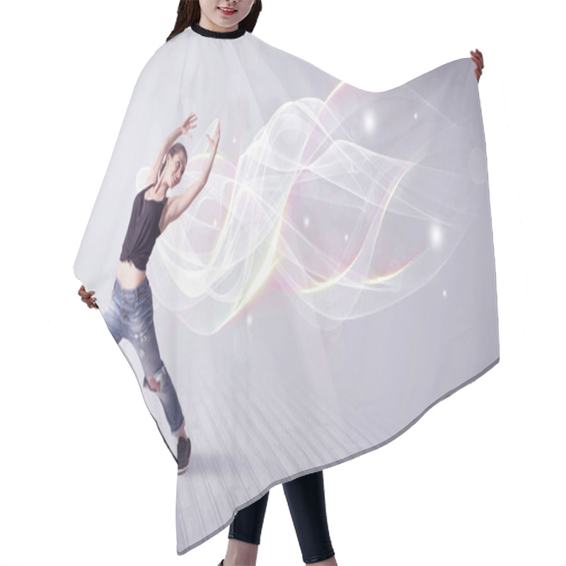 Personality  Urban Breakdancer Dancing With White Lines Hair Cutting Cape