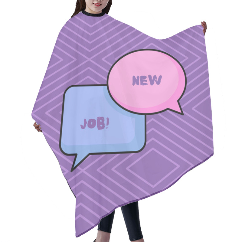 Personality  Word Writing Text New Job. Business Concept For Recently Having Paid Position Of Regular Employment. Hair Cutting Cape