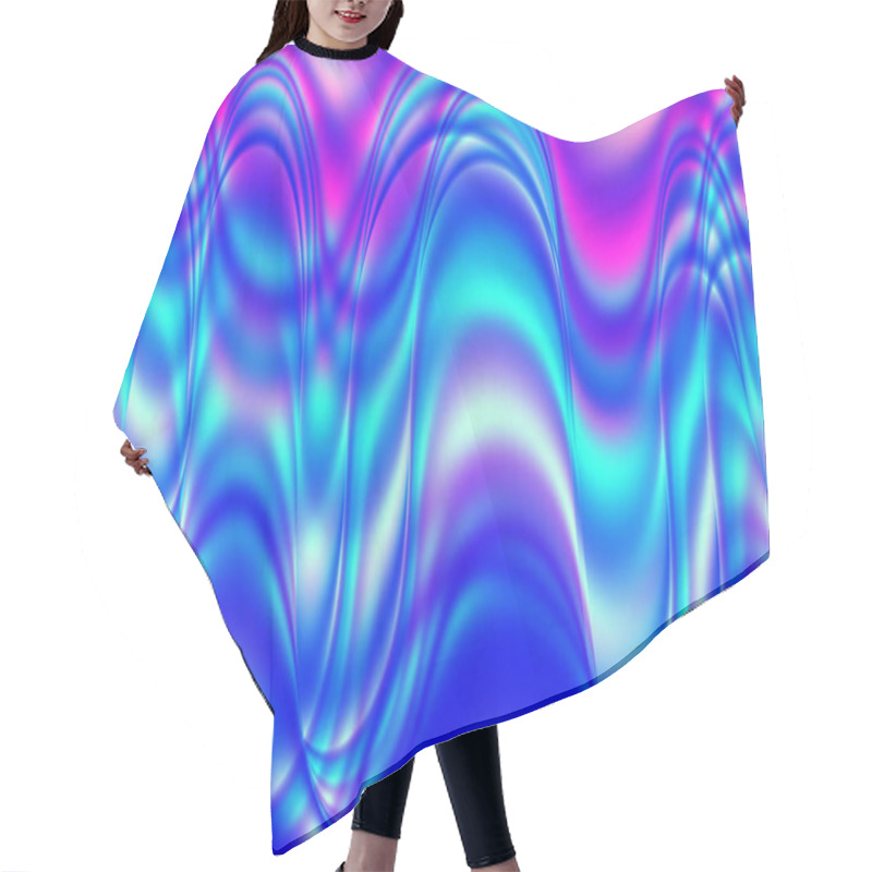 Personality  Fluid Flow. Wave Background. Liquid Design. Vector Hair Cutting Cape