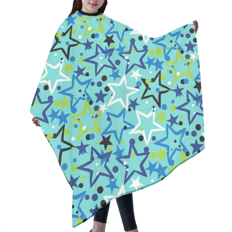 Personality  Vector Pattern With Stars Hair Cutting Cape