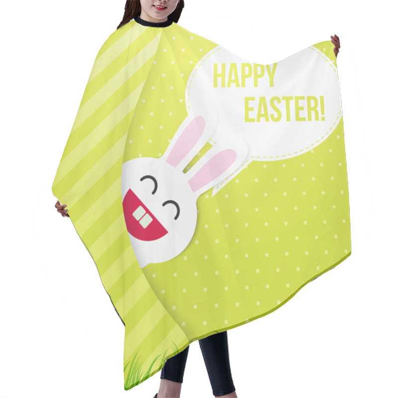 Personality  Paper Easter Egg Card. Vector Illustration Hair Cutting Cape