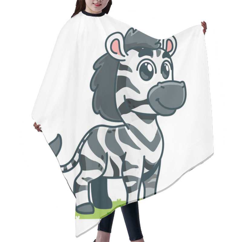 Personality  Cute Zebra Cartoon, Animal Alphabet Cute Cartoon Hair Cutting Cape