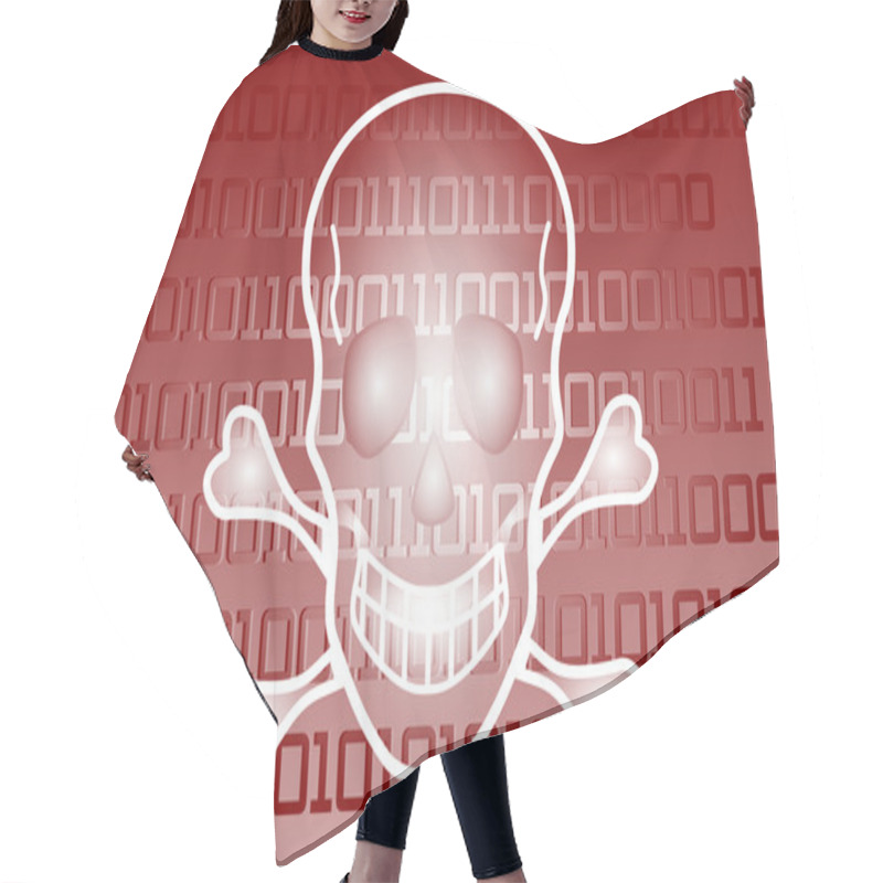 Personality  Concept Of A Computer Virus Hair Cutting Cape