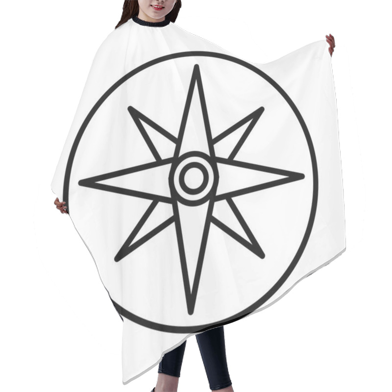 Personality  Compass Guide Line Style Icon Hair Cutting Cape