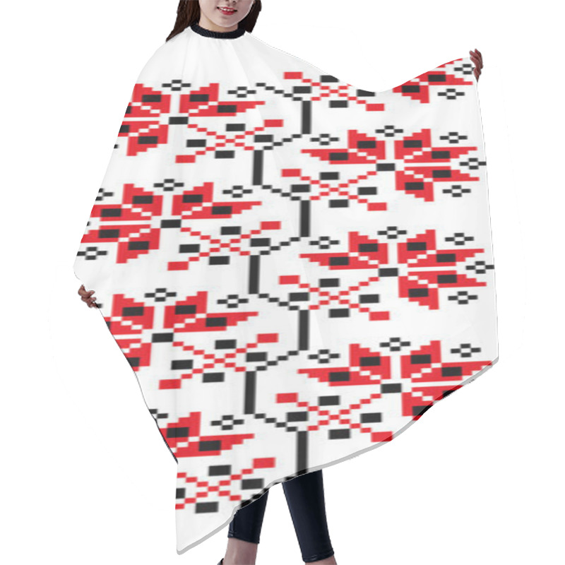 Personality  CrossStich-hop-pattern Hair Cutting Cape